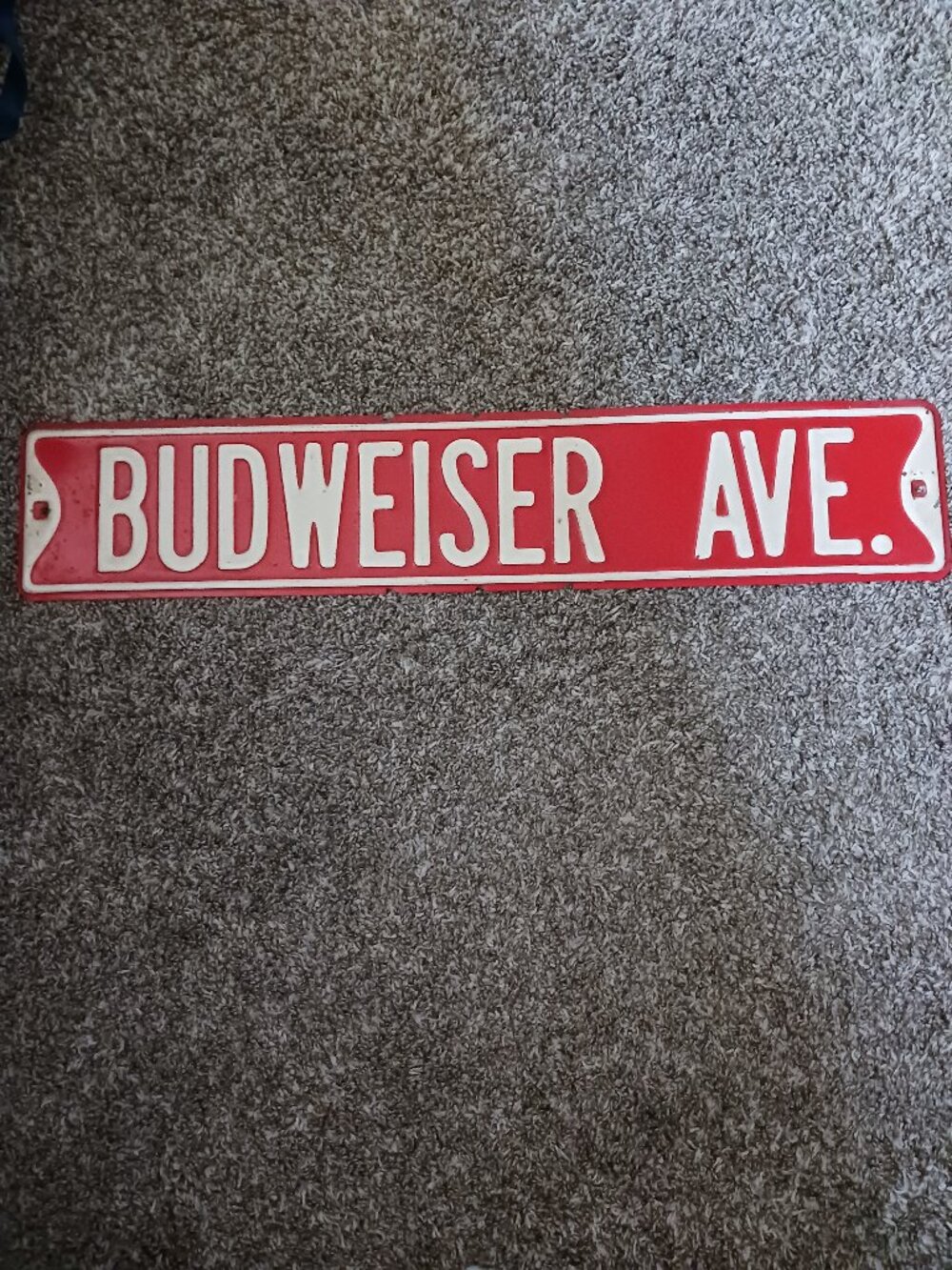 Vintage Budweiser metal sign